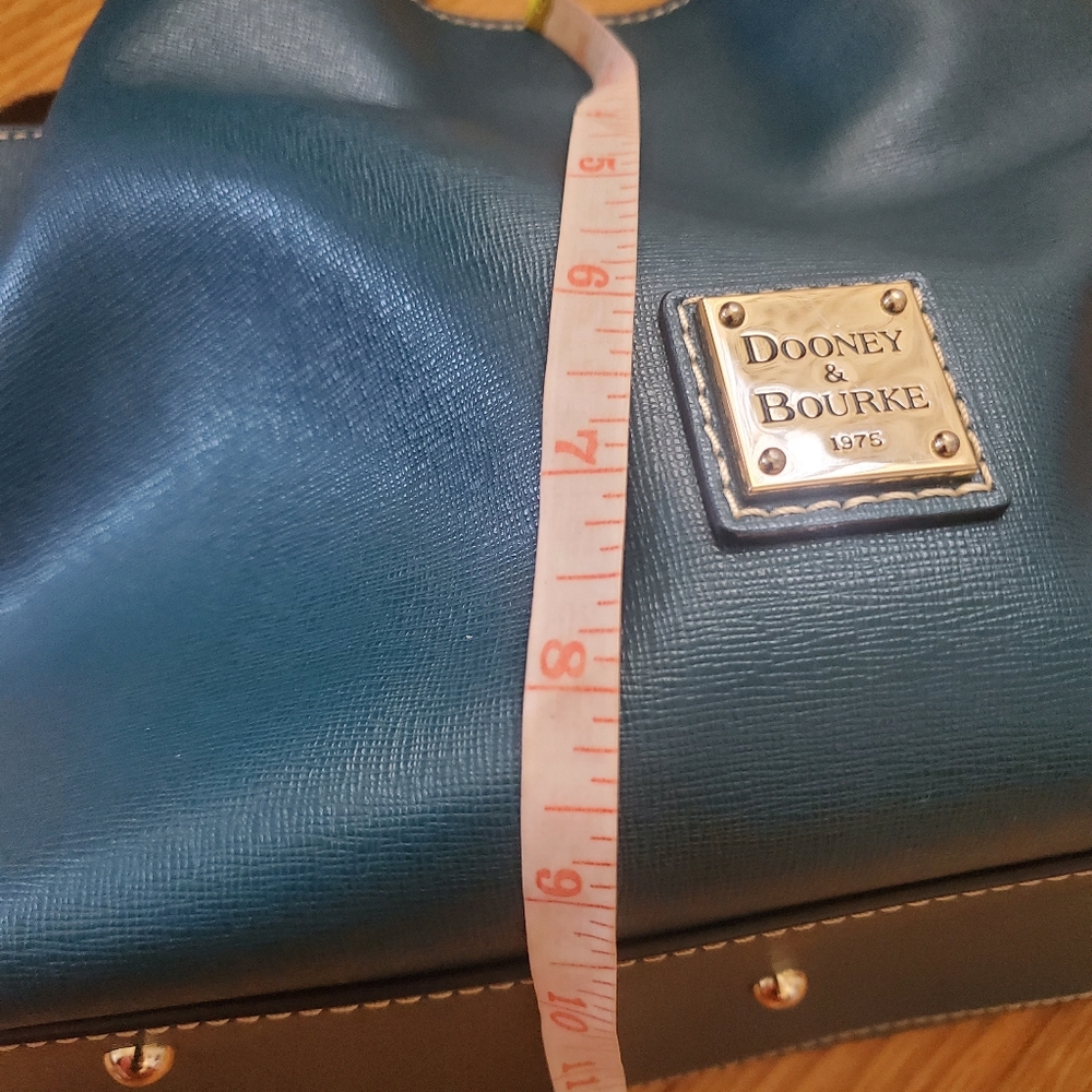 Dooney & Bourke Teal Flyn Leather Tote Shoulder Bag - Picture 4 of 16